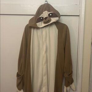 Sazac Brown Sloth Onesie Costume adult size XL